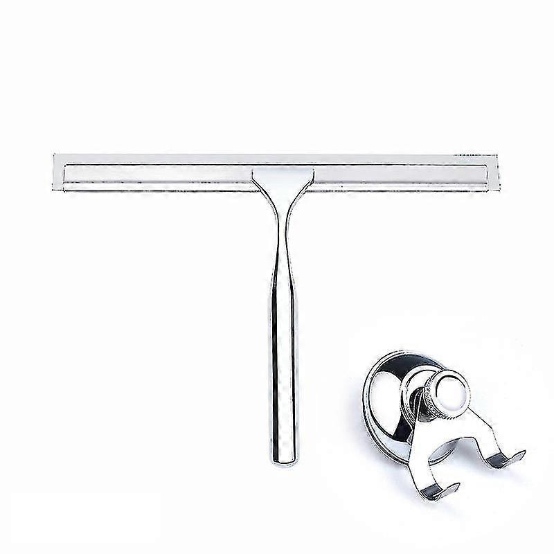 Suction-Mount Stainless Steel Bathroom Squeegee