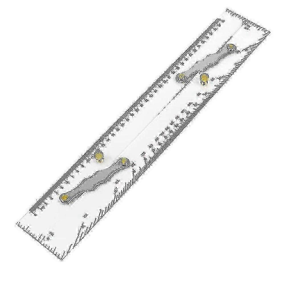 Marine Navigation Ruler 450mm with Clear Scale compatible with Parallel Mapping