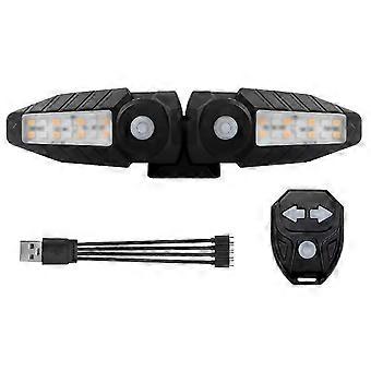 Bicycle Remote Control Taillight Projection Riding Light USB Bike Light Wireless Night Light Turn Signal Lamp-SNNGV