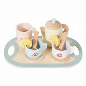 Wooden Afternoon Tea Set Role Playing Afternoon Tea Playset Educational Wooden