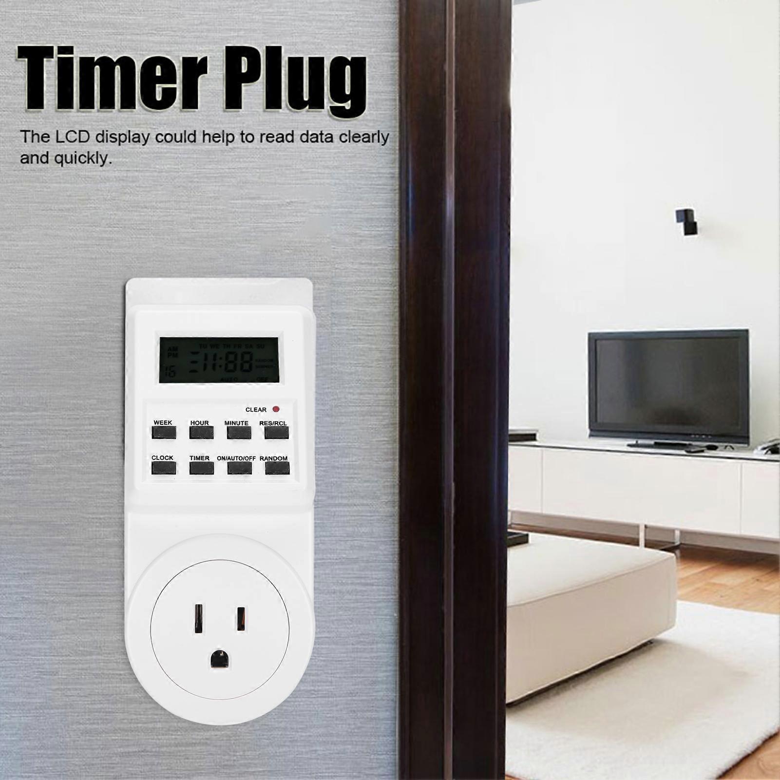 Timer Switch Plug Intelligent Programmable Outlet Timer Socket for Electrical Appliance(TST01US Plug )
