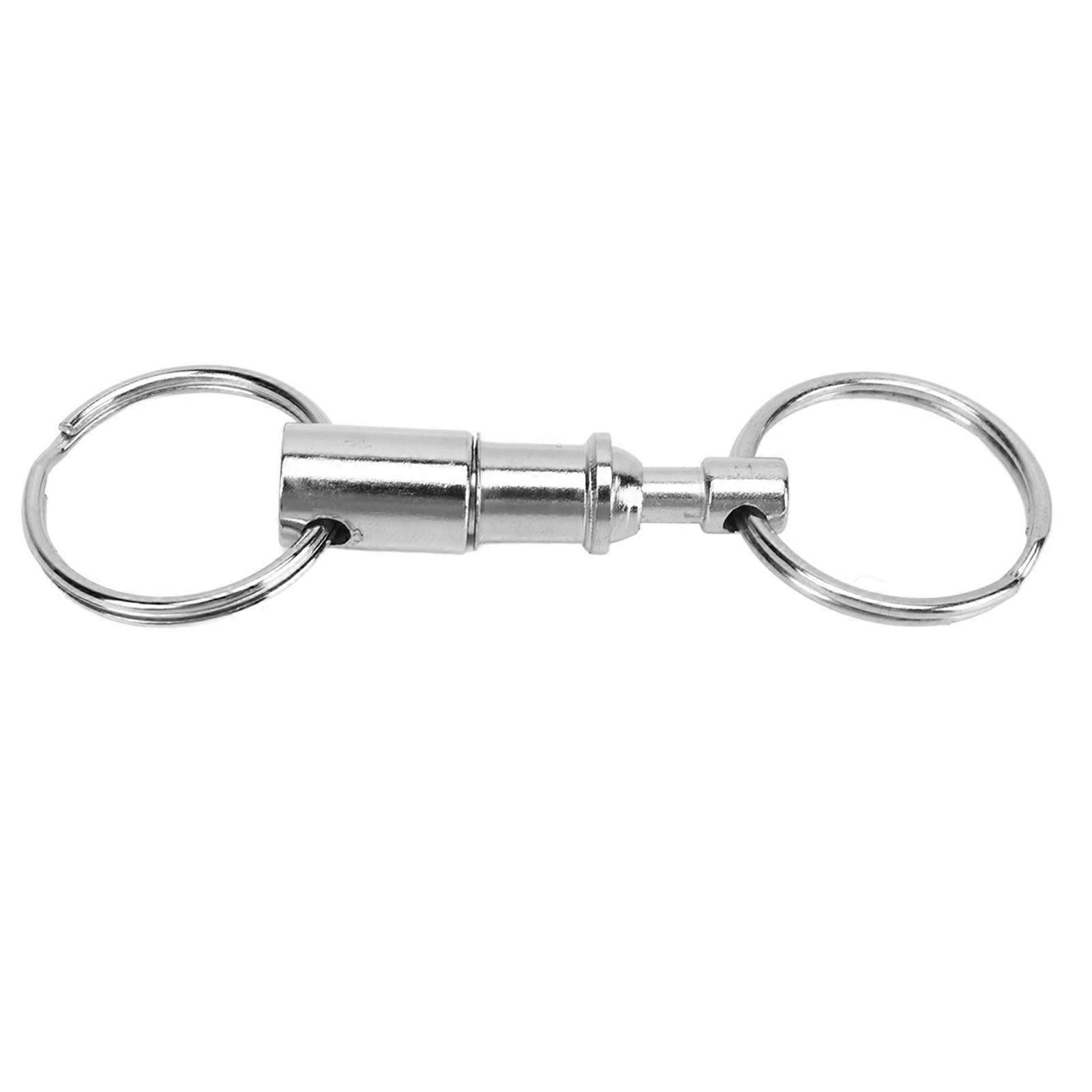 10 PCS EDC Quick Release Keychain Double Ring Keychain Outdoor Pull Apart Key Ring