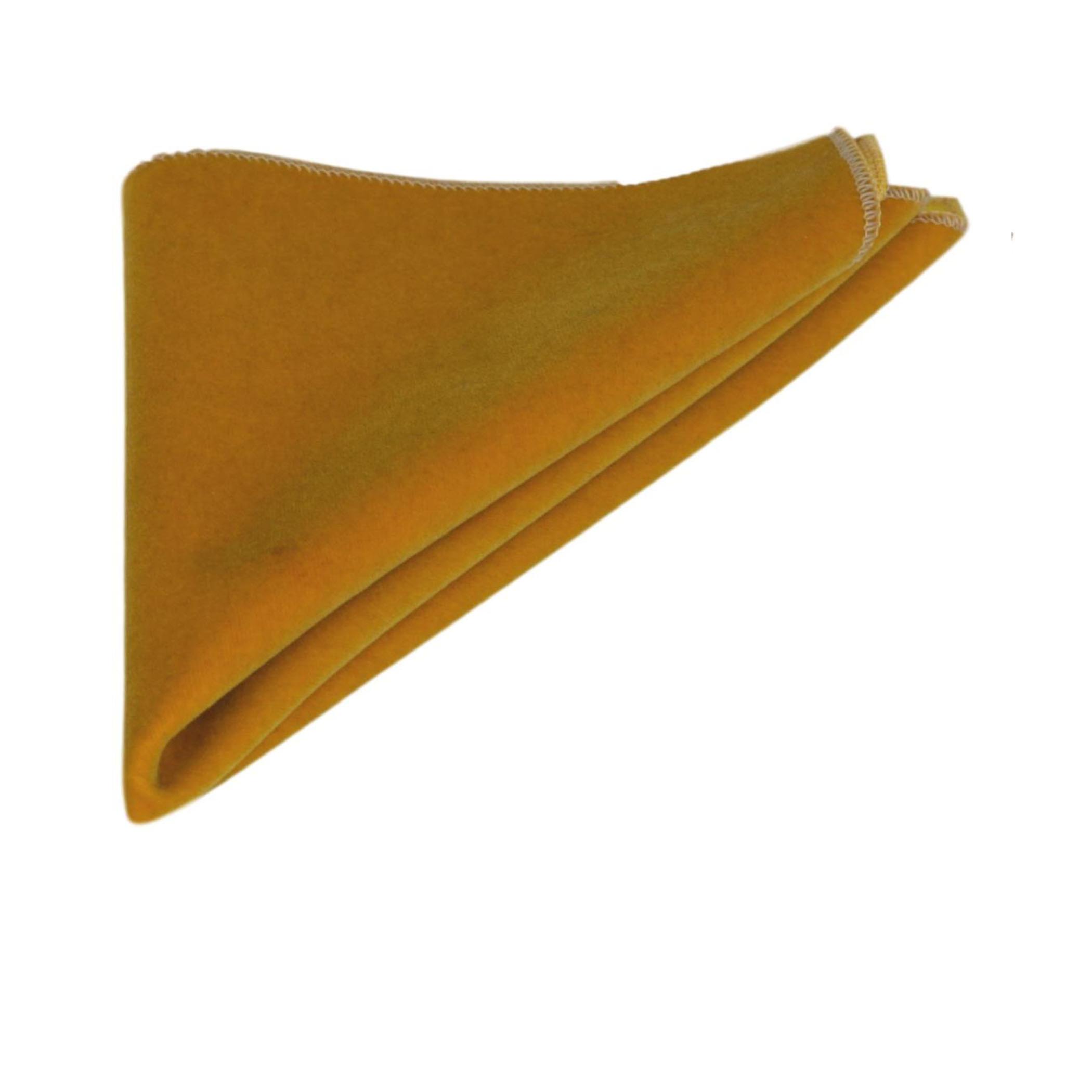 Dark Gold Velvet Pocket Square