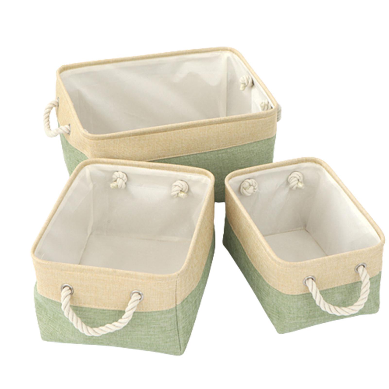 3pcs Foldable Clothes Storage Bins Heavy Duty Clothes Containers