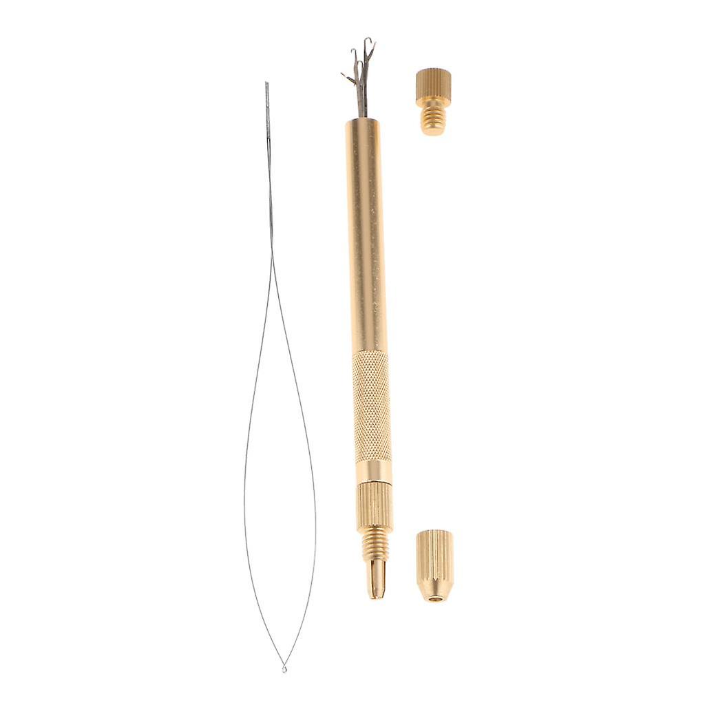 Ventilating Latch Pulling Hook Needles and Holder Kit Making Lace Wig Beads