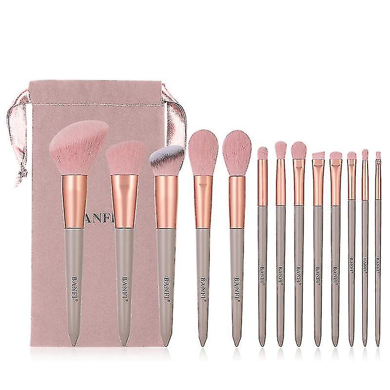 13 Pcs Professional Make Up Brush Kit Powder Foundation Eyeshadow Brow Brush Kit