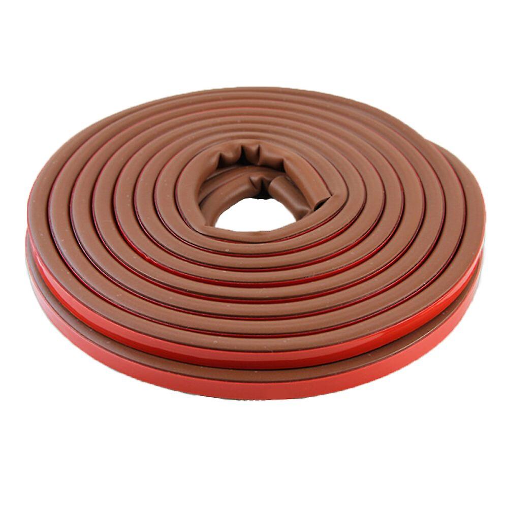 6m Self Adhesive Window Door Window Excluder Seal Strip Tape Brown 12x14 Mm