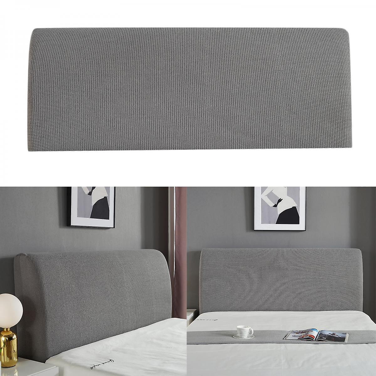 Stretch Headboard Cover Dark Gray Headboard Protector Cover