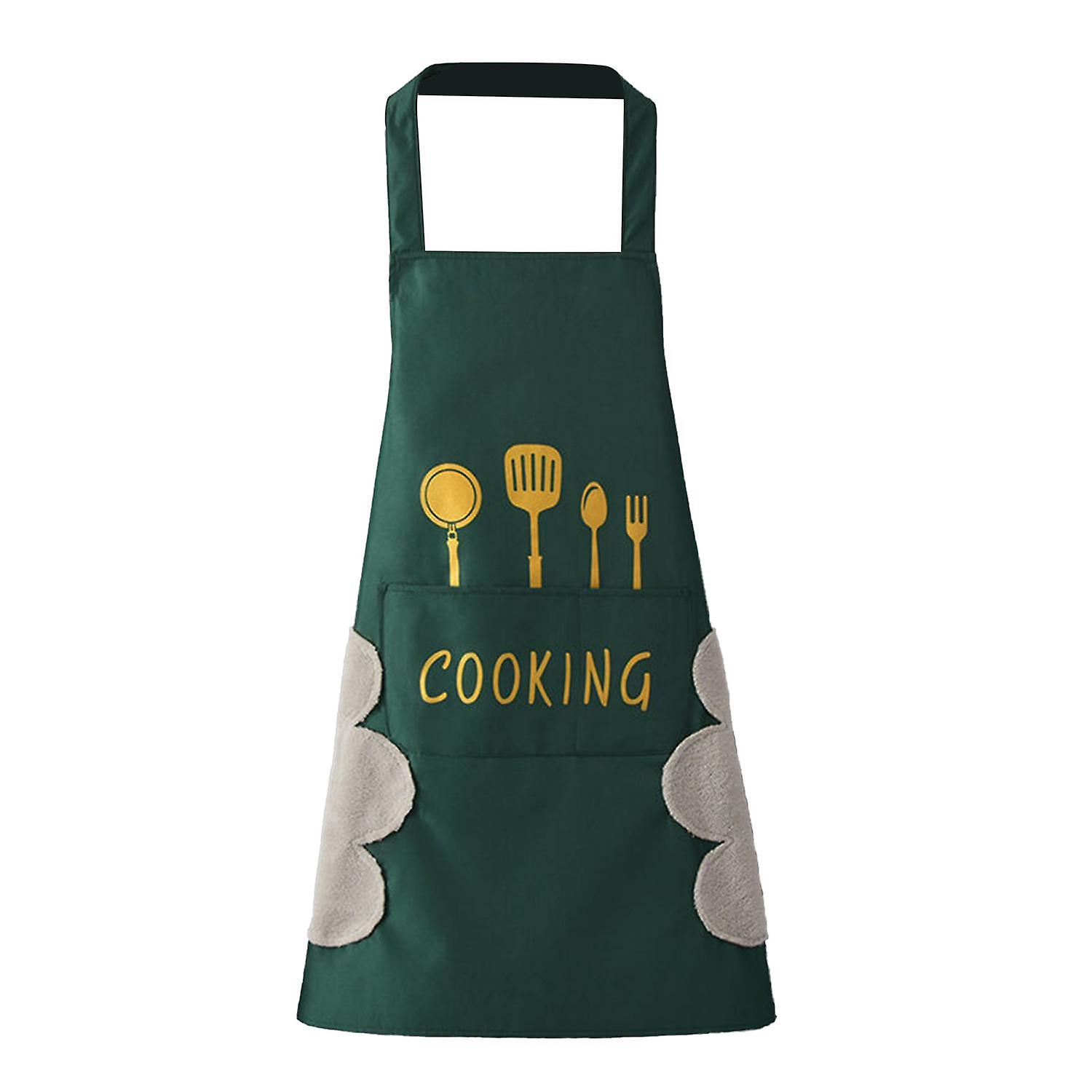 ZHOUBA Skin-friendly Kitchen Apron with Hand Towel PVC Gardening Chef Cooking Apron for Painting