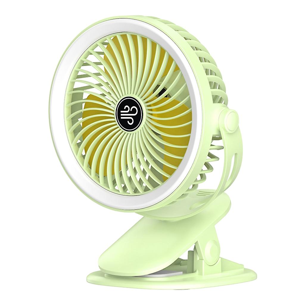 Rechargeable Camping Fan with LED Light Versatile Mounting Option Low Noise