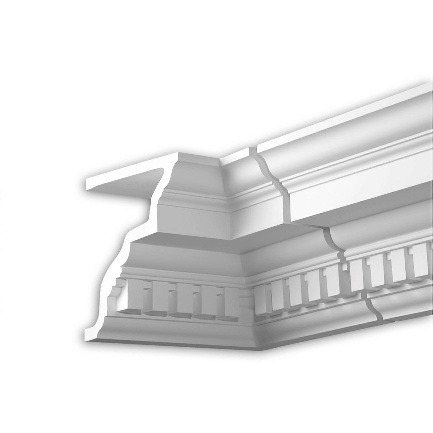 Profhome Decor 1 x Internal angle joint element 401222 Profhome white Rigid polyurethane foam pre-primed lightweight, stur