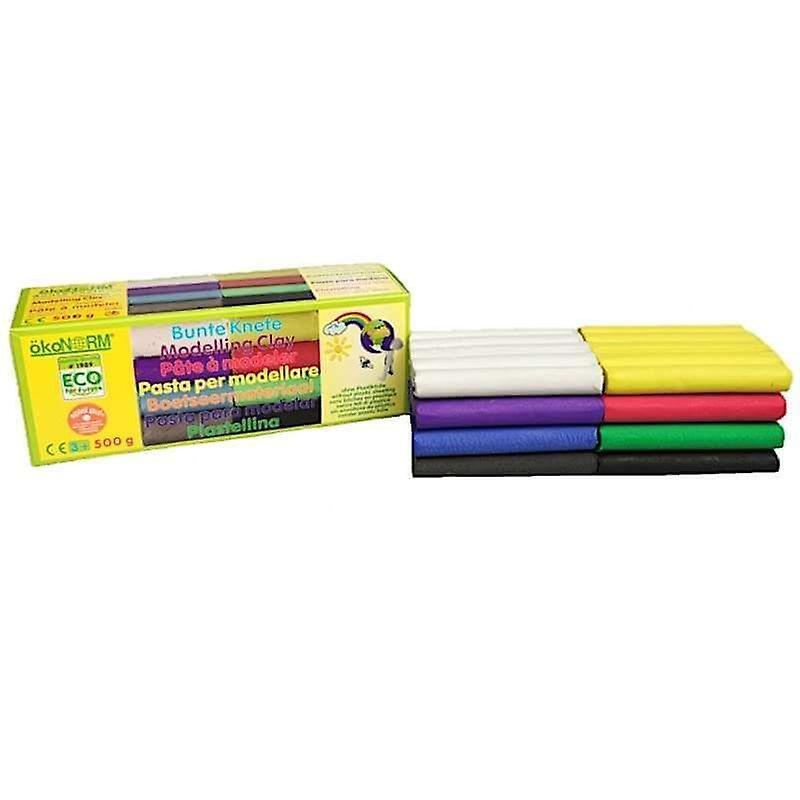Box of 8 colors modeling clay - 500 g