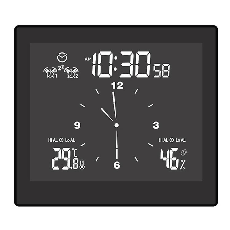 Large Screen Clock Thermometer Hygrometer