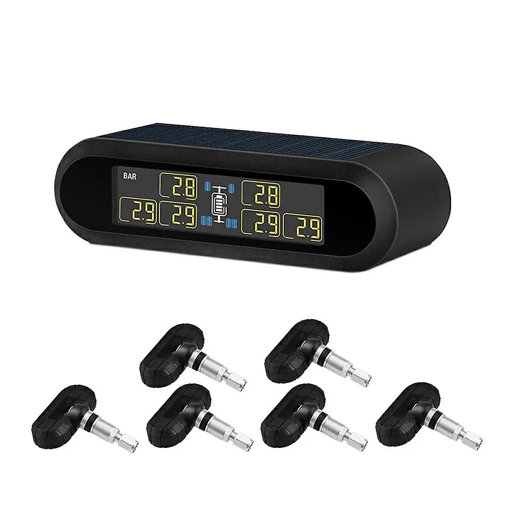 T650 Solar Bus Rv Truck Tpms  Wireless Tire Pressure Monitoring System With 6 External Internal Sensors,max 116 Psi