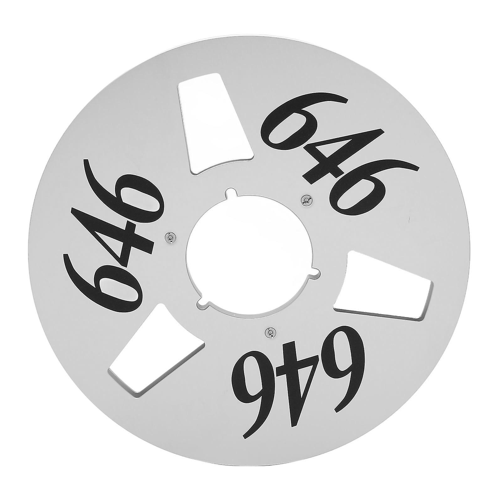 Universal 10in Aluminum Take-Up Reel: 3-Hole Design, Durable & Quiet in Silver