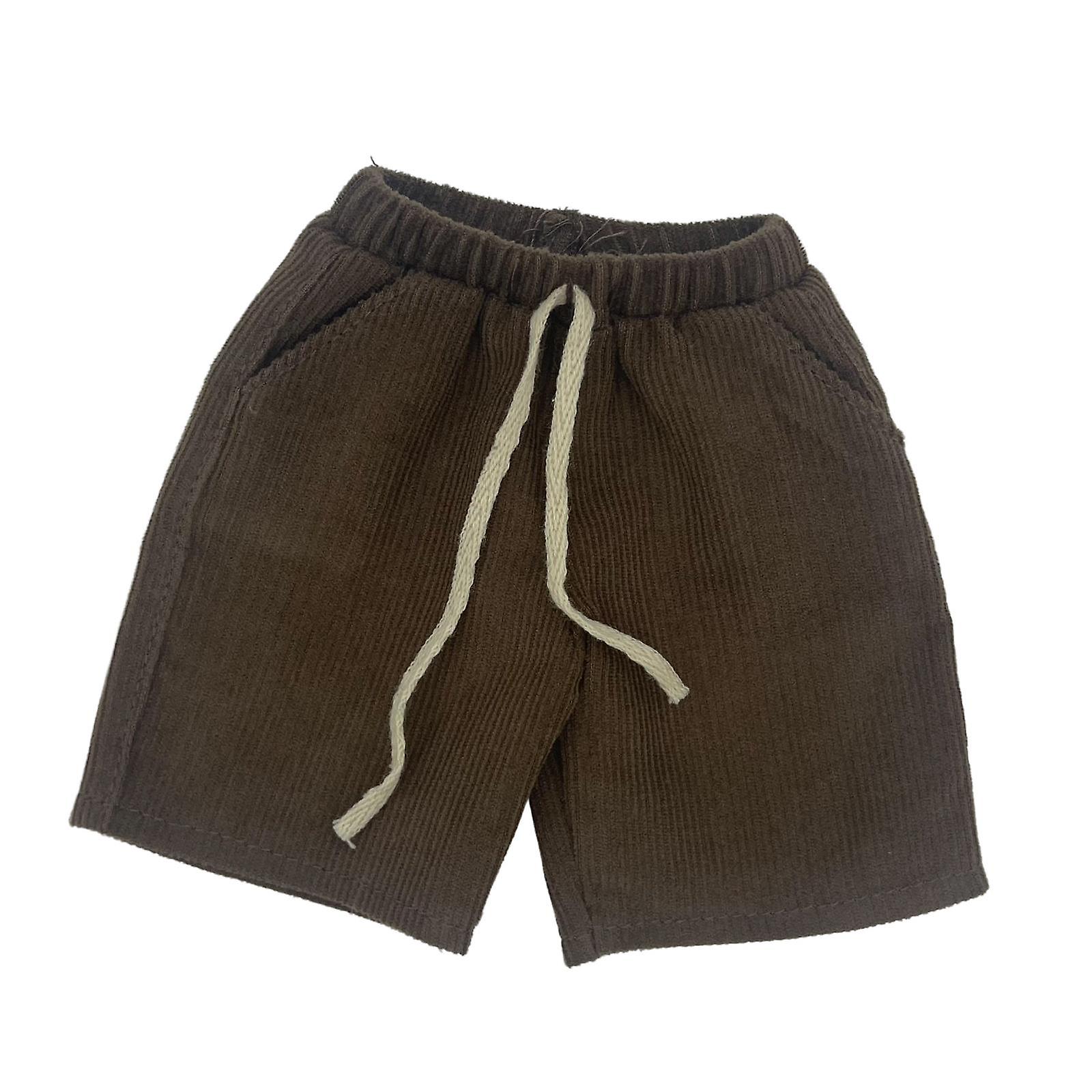 1/12 Scale Men Figure Short Pants Costume for 6" Action Figures Accessories Coffee