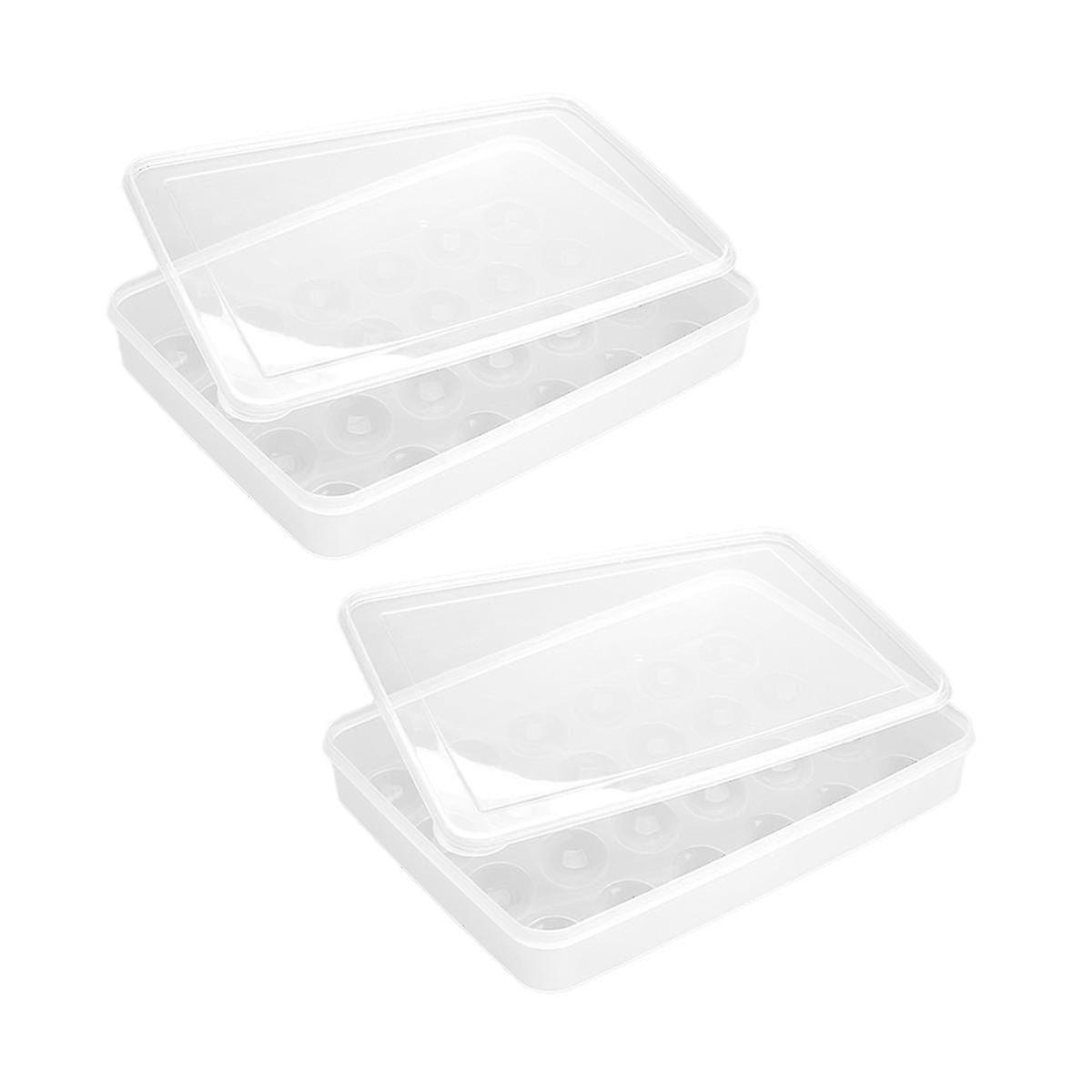 Perfect Deviled Eggs With Ease,2 Clear Egg Containers With Lid Hold 48 Eggs,easy Carry,dishwasher S