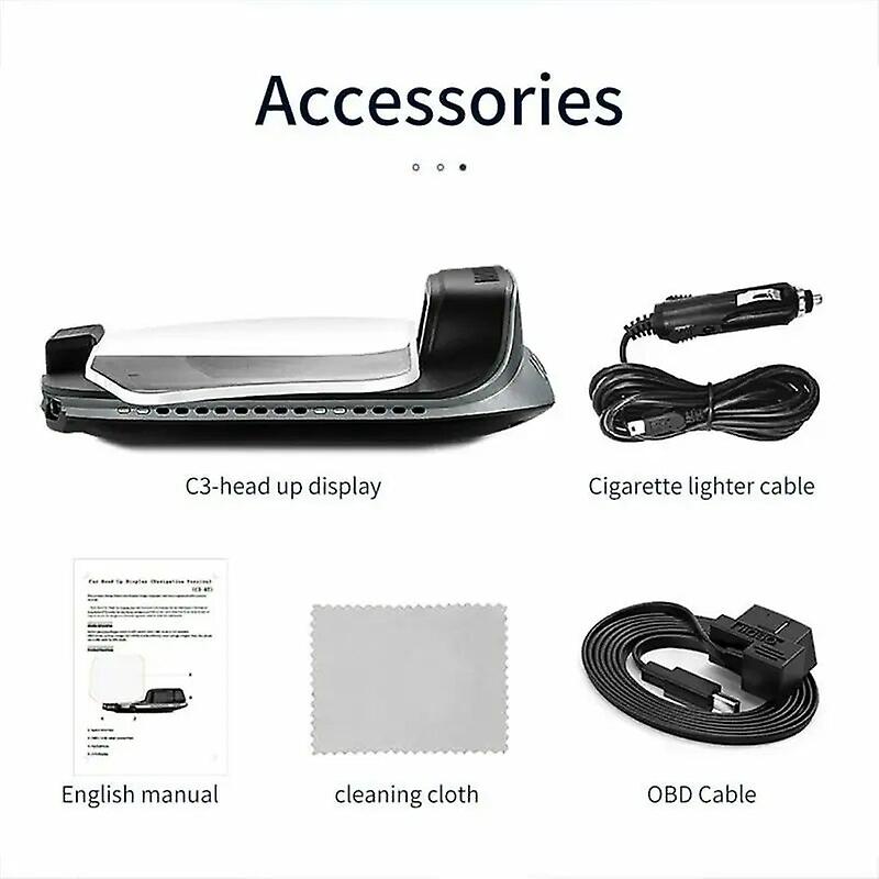 C3 Auto OBD2 GPS HUD Car Electronics Display Projector Digital Display Alarm Speedometer for Car Navigation~1378