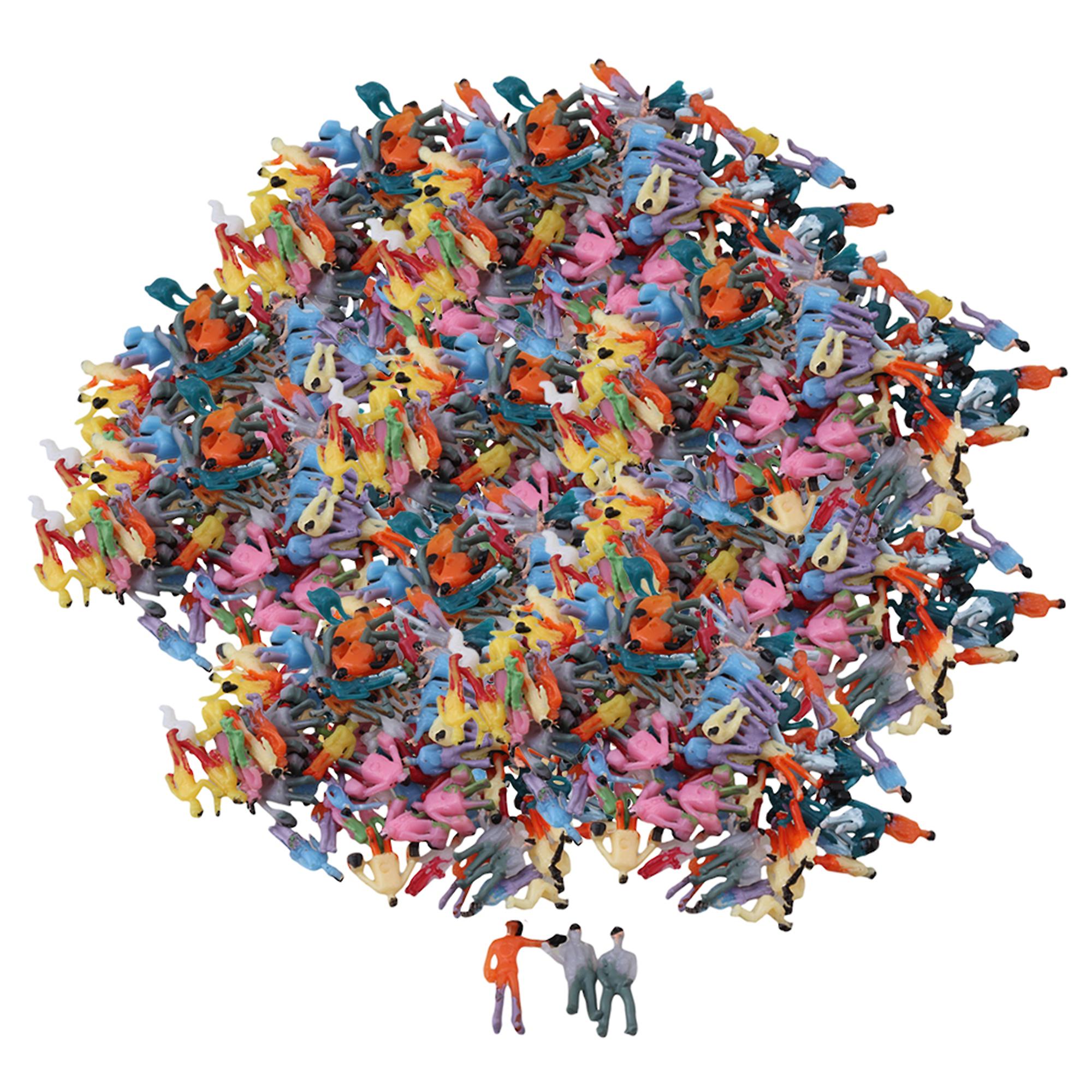 1000xPainted Model People Figures Street Scene Z 1:200 Scale for Building Layout