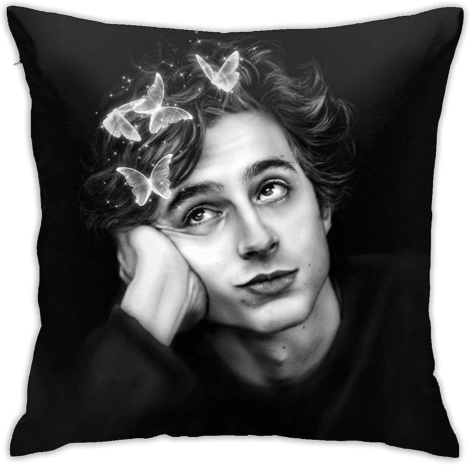 Timothee-Chalamet 45 x 45cm Putevar for innredning sofa pute rektangulært putevar 18 "x18" AA-15029