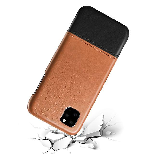 Apple iPhone 5 Two-Tone Leather Shell Case - Brown / Black