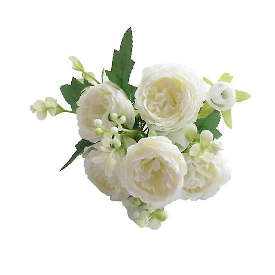 1 Bunch Simulation Flower Beautiful Eye-catching Portable Convenient Realistic Visual Effect Peony Handicraft for Bedroom