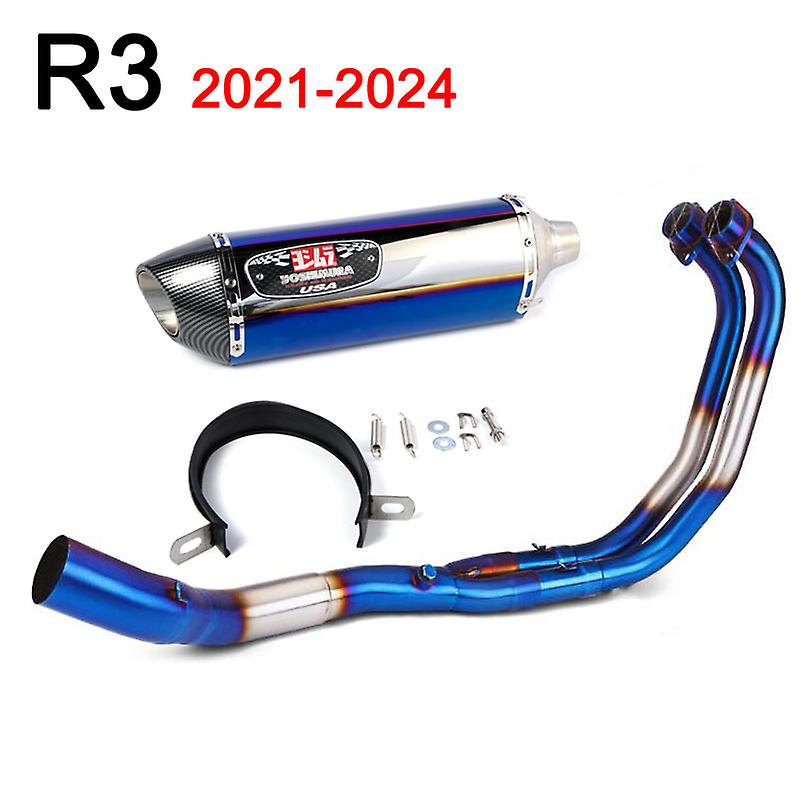 R3 Motorcycle Exhaust Yoshimura Full System Modified Front Header Pipe Slip On Exhaust For Yamaha R25 R3 MT-03 2021 22 23 2024