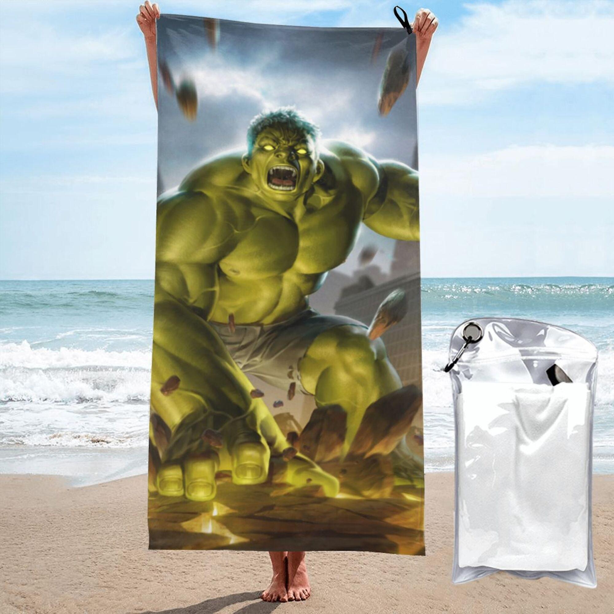 Green Hulk Microfiber Beach Towel Beach Summer Absorbent Large