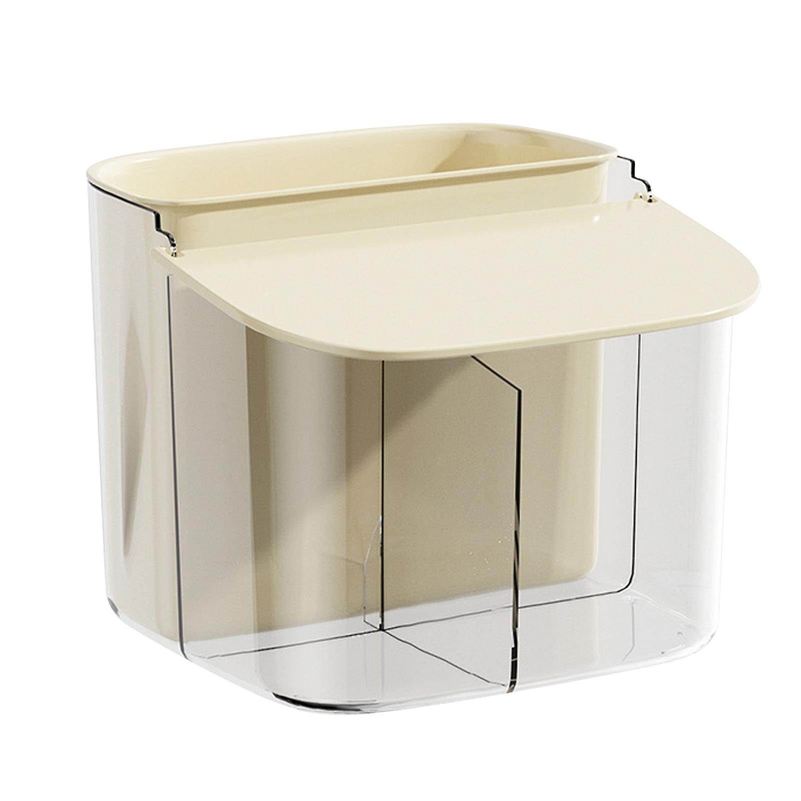 Wall Makeup Cotton Box Breathable Dustproof Multi Compartment Cosmetic Cotton Storage Case with Lid