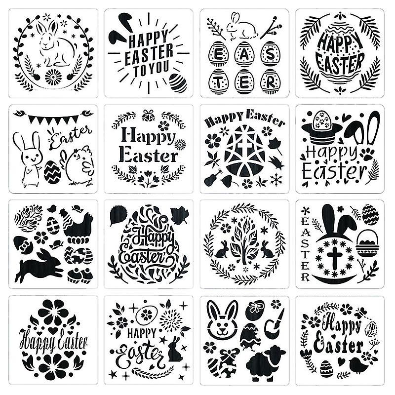 16sheets Easter Stencils