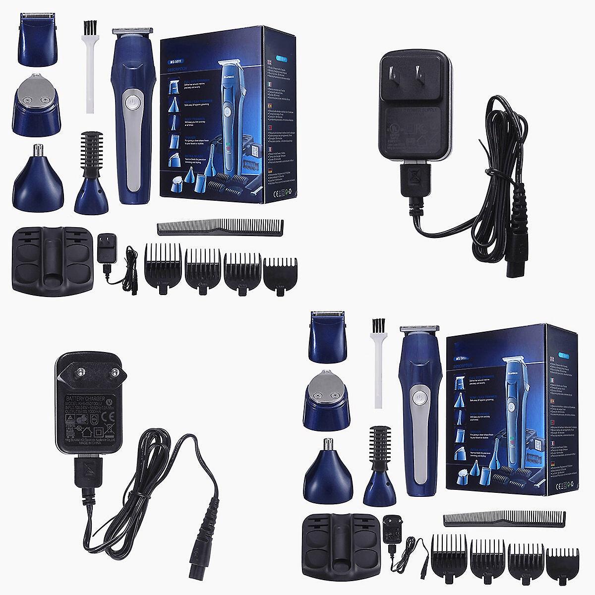 5 In 1 Electric Hair Clipper Rechargeable Nose Trimmer Beard Shaver Grooming Kit