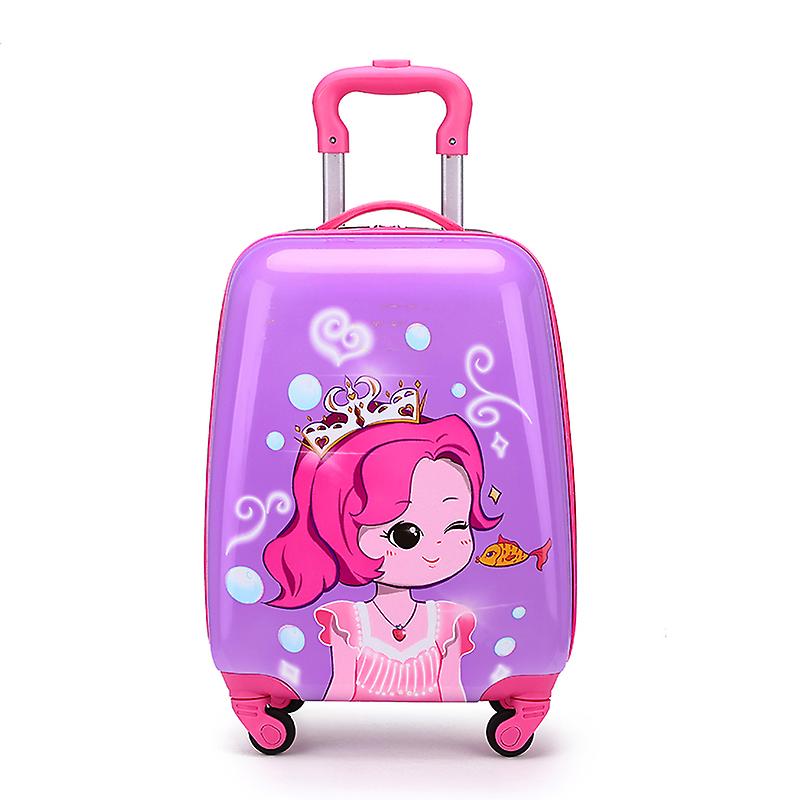1618 Inch Kids Travel Suitcase On Wheels,carry Trolley Luggage Bag