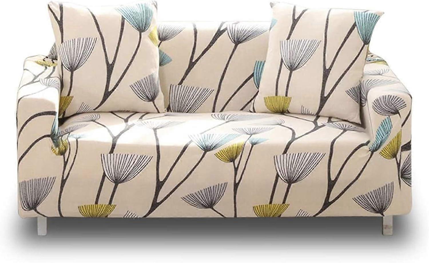 Printed Sofa Cover Stretch Couch Cover Sofa Slipcovers for 3 Cushion Couch (Dandelion, Sofa 3 Seater)