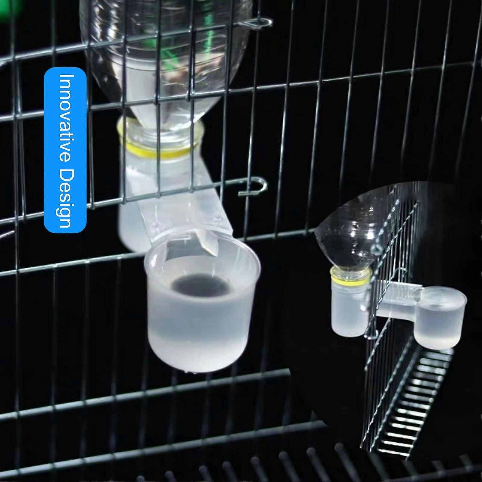Lucky Interests 4pcs Bird Feeder, Pet Bird Food Double Plastic Seed