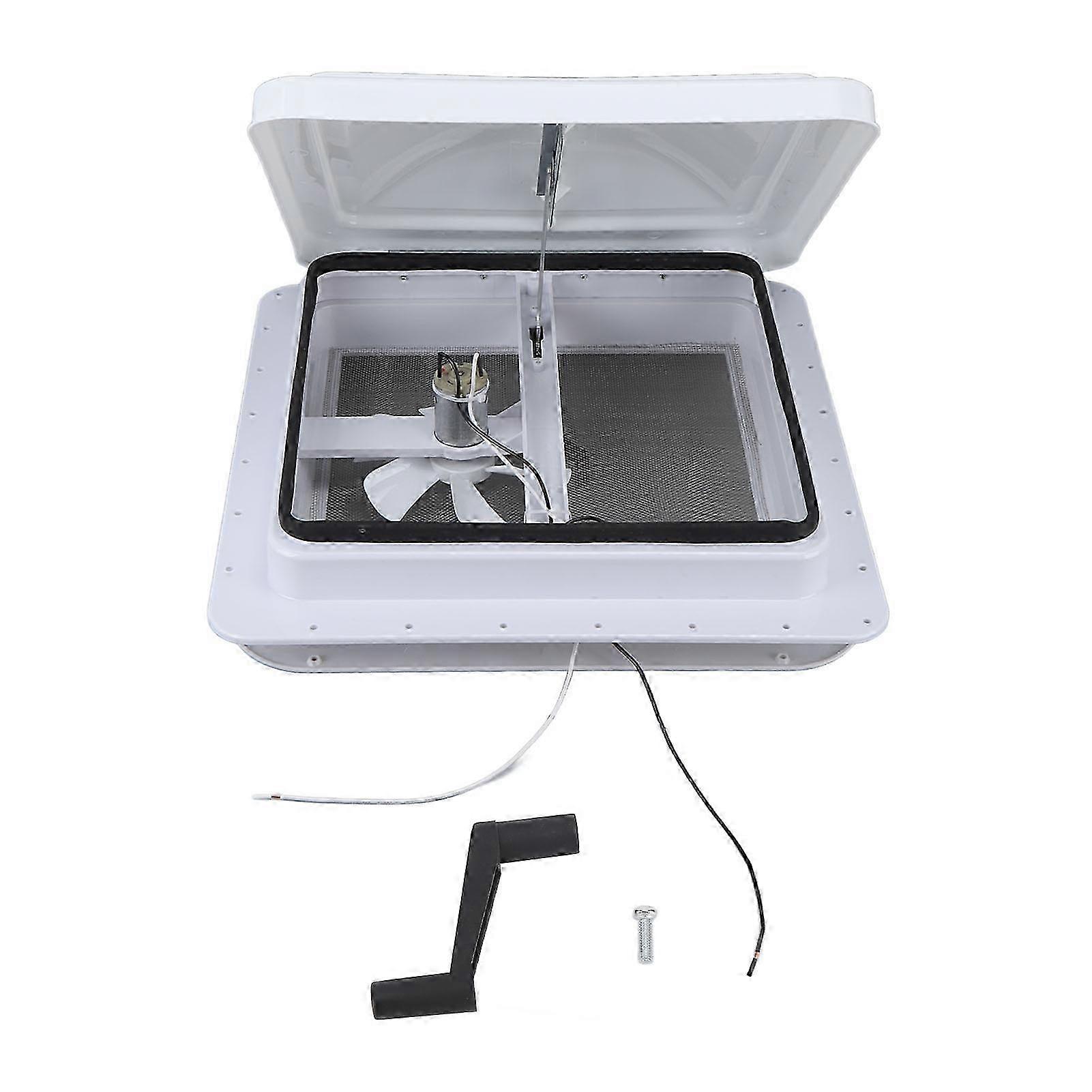 Ventilação de teto universal para RV de 14 polegadas com ventilador reversível de 12 V para ventilação de RV