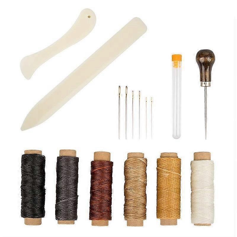 Bookbinding Kit Starter Tools Set Bone Folder Paper Creaser Waxed Thread Awl For Diy Bookbinding Crafts And Sewing Supplies