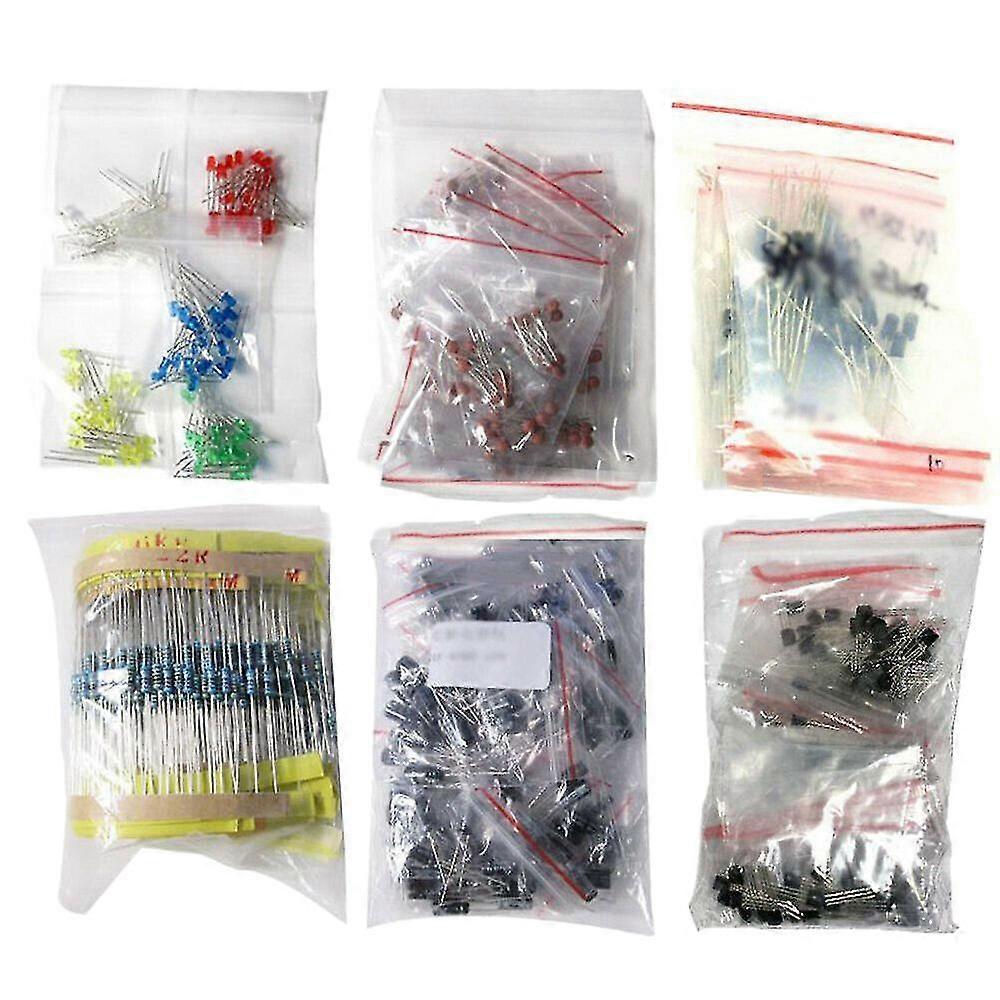 1390pcs Electronic Components Led Diode Transistor Capacitor Resistance Kit