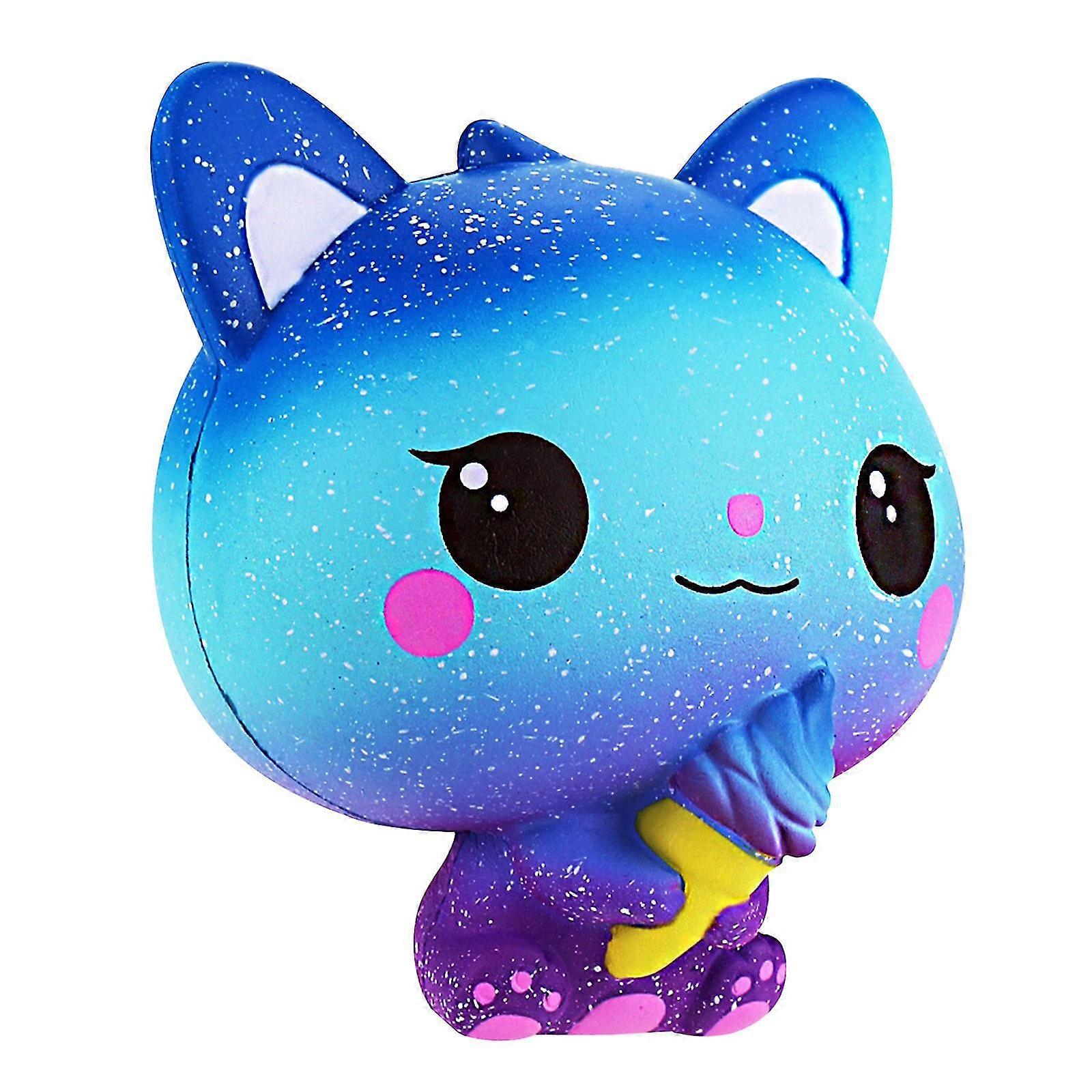Spinning Tops Slow Ice Cream Cat Cute Cartoon Decompression Toy Pinch Soft Fidget Toy N051