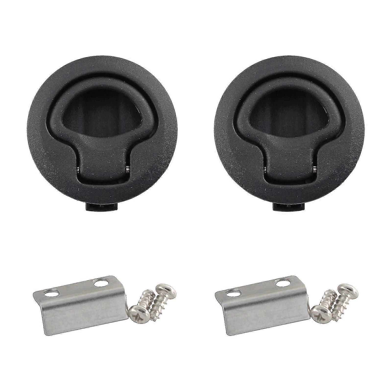 2pcs Garage For Hatch Durable Practical Latch Lock Flush Pull Door Cabinet Home