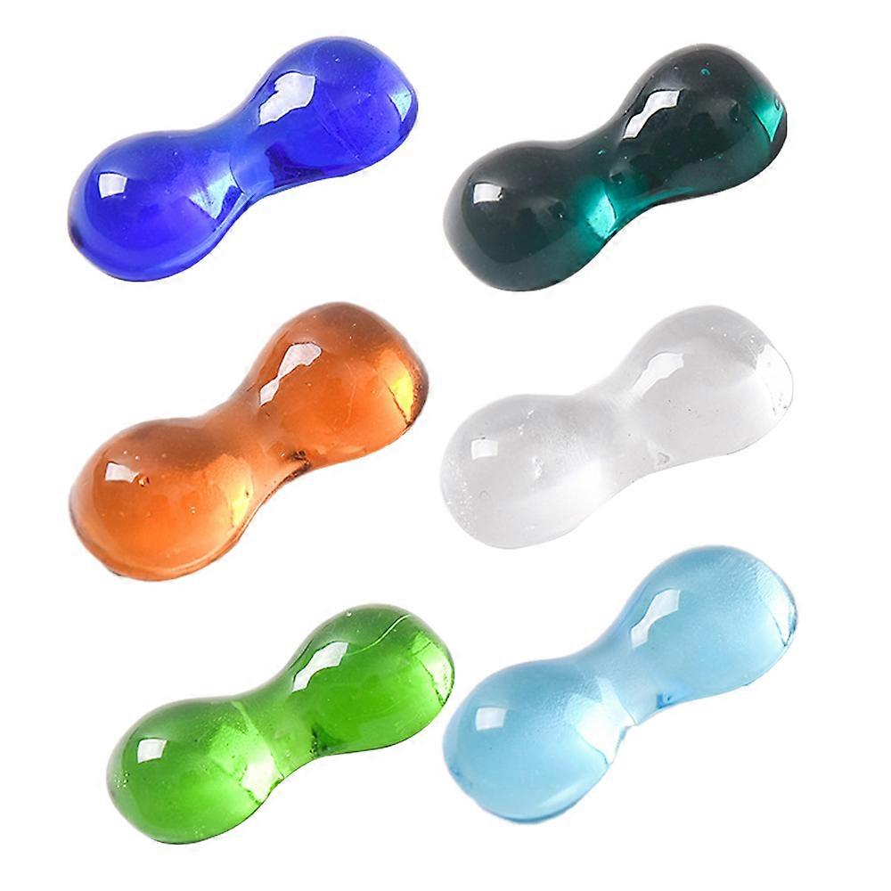 Set of 6 Colorful Glass Pen Chopstick Holder Creative Chopstick Rest Spoon Fork Knife Rack Table Decor