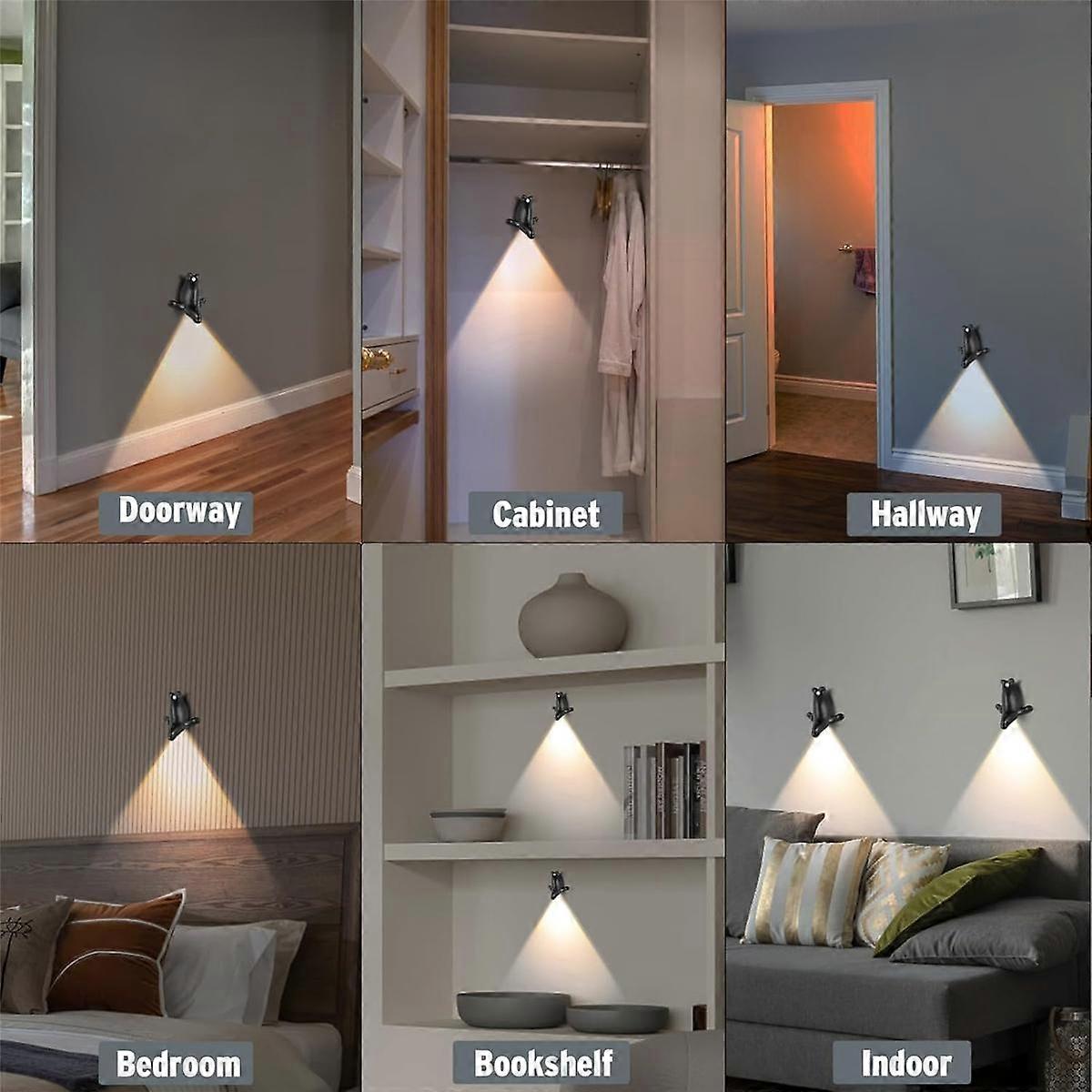 Sensor Wall Sconces Set of Two, Magnetic LED Wall Lights with Motion Detection, Wireless Wall Lamp