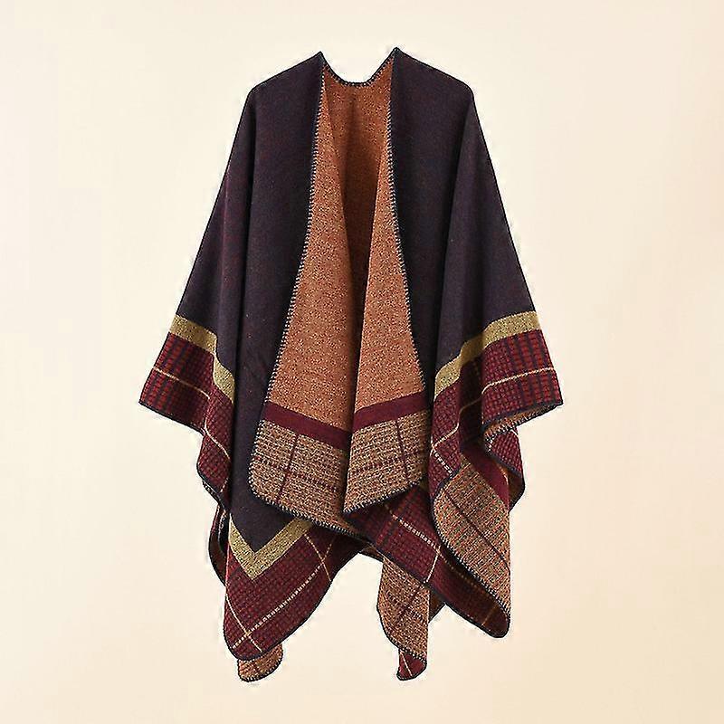 women's vintage open front poncho cape shawl winter wraps