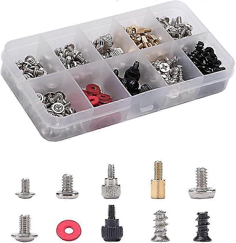 228 Pcs Personal Computer Screws Assortment Kits, Computer Repair Screws Set With Plastic Box - DD