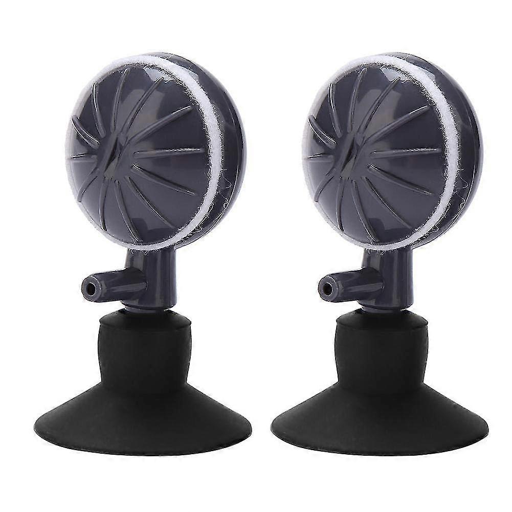 2 Pcs Air Stone Disc With Suction Cups Bubble Air Stone Diffuser Rotating Type Adjustable Oxygen