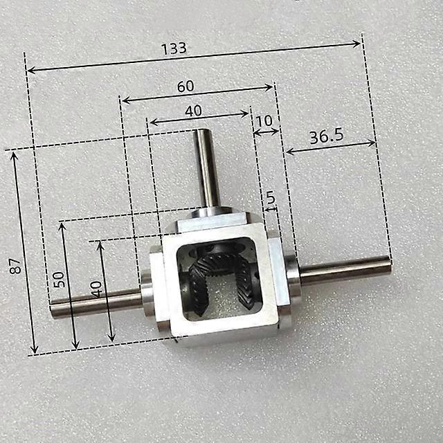 1:1 T-type Cross Commutator Hare Transmission 1m 20t Sloping Accelerator Output Axle 8mm Load 20kg Max 2000rpm