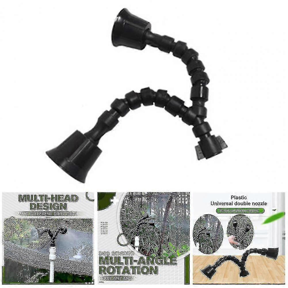 360 Degree Rotating Spray Nozzle Multipurpose Adjustable Irrigation Spray Nozzle1 Piece Black