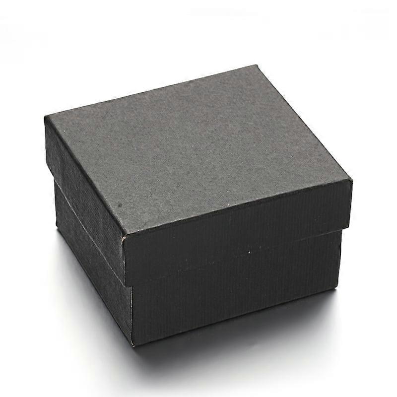 10pc Rectangle Cardboard Jewelry Boxes for Watch with Sponge Pad Inside Black