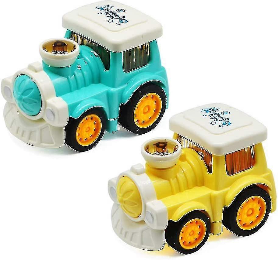 Gojoy 2pcs Powered Toy Trains For Toddlers 9 -36 Monthes,push And Go Trains