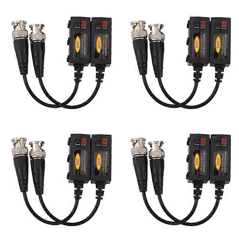 1080P AHD/HD-CVI/TVI/CVBS Passive HD Video Balun Transmitter 4 Pairs (UTP Up to 350M-600M)