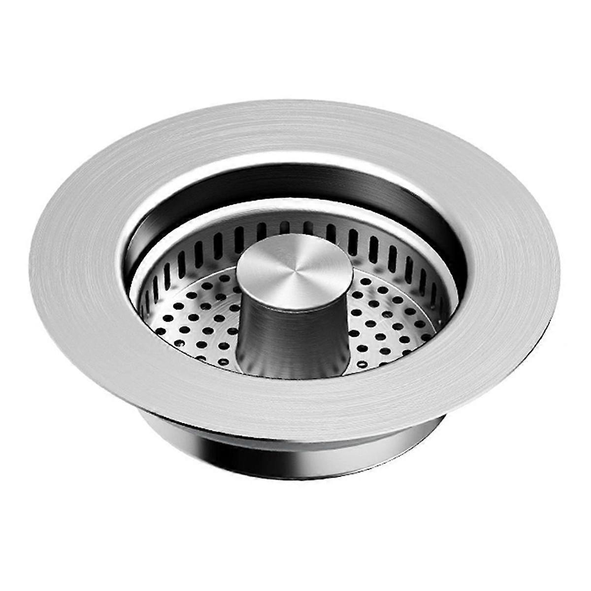3-In- Sink Drainage Filter Stainless Steel -Up Sink Plug Quick Drainage Kitchen Sink Plug